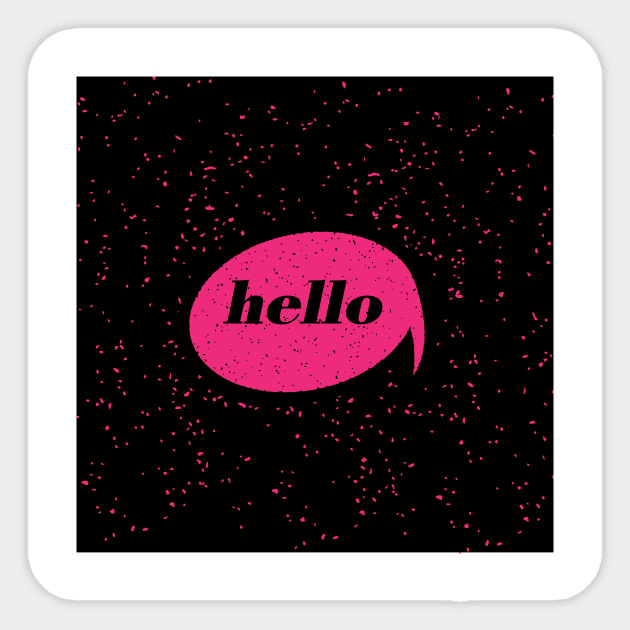 Hello Hot Pink Sticker by peachesinthewild